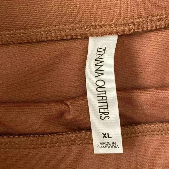 🆕 Zenana Outfitters Light Brown Mermaid-Hem Mid Skirt XL🆕 - Picture 9 of 10